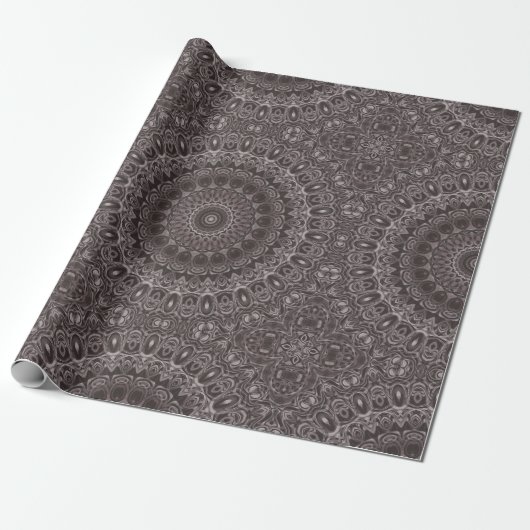 Deep Velvet Waterverf Mandala beroemd gemaakt door Cadeaupapier (Uitgerold)