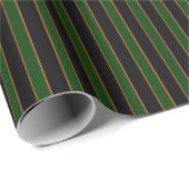 Deep Vintage Striped Pattern Wrapping Paper Roll Cadeaupapier (Rol Hoek)