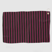 Deep Vintage Striped Pink Pattern Golf Towel Golfhanddoek (Horizontaal)