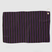 Deep Vintage Striped Purple Pattern Golf Towel Golfhanddoek (Horizontaal)