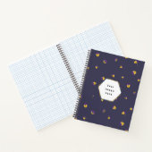 Deep Violet Purple Yellow Viola Floral Pattern Notitieboek (Binnen)