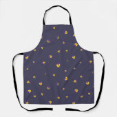 Deep Violet Purple Yellow Viola Floral Pattern Schort (Voorkant)