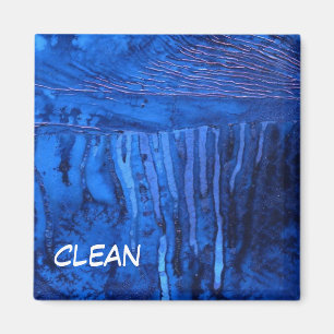 "Deep Water #2" Abstracte afwasmachine Status Magn Magneet