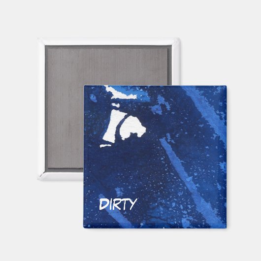 "Deep Water #4" Abstracte afwasmachine Status Magn Magneet (Voorkant / Achterkant)