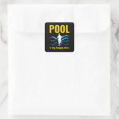 Deep Water Aqua jogging Pool Running Fitness Vierkante Sticker (Tas)