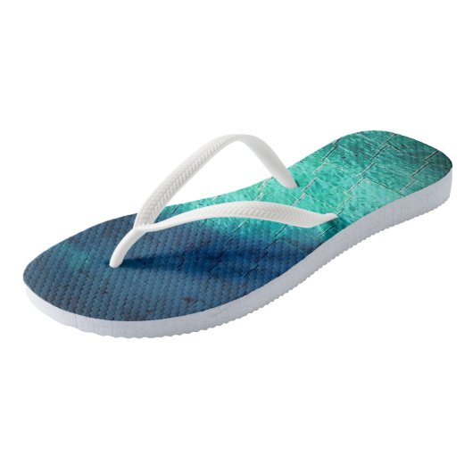 Deep Water Blue Paar Teenslippers (Schuin)