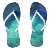Deep Water Blue Paar Teenslippers (Voetbed)