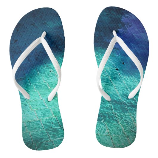 Deep Water Blue Paar Teenslippers (Voetbed)
