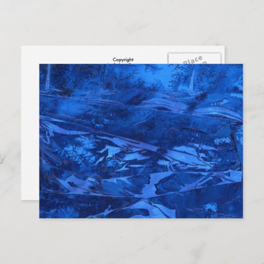 "Deep Waters #5" Abstract Design Briefkaart (Voorkant / Achterkant)