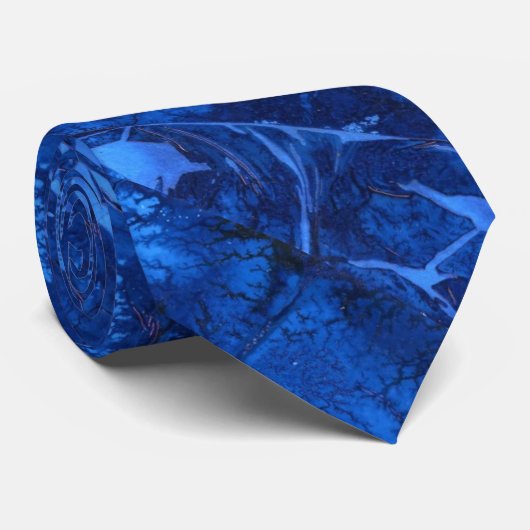 "Deep Waters #5" Abstract Design Stropdas (Opgerold)