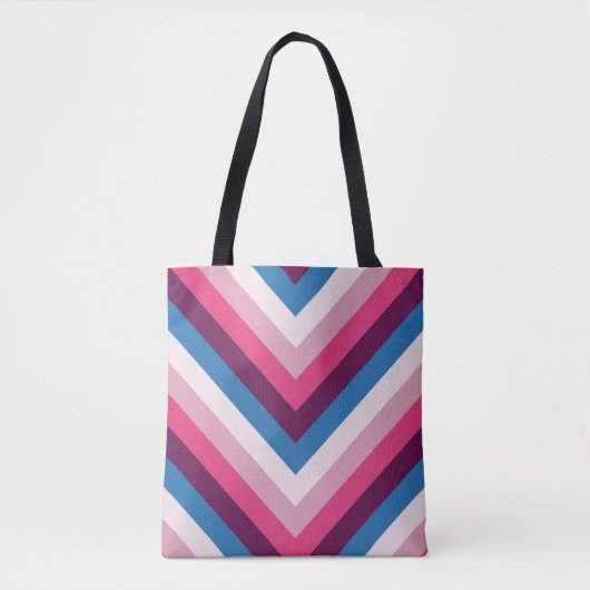 Deep Wine Chevron Tote Bag (Voorkant)