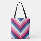 Deep Wine Chevron Tote Bag (Achterkant)