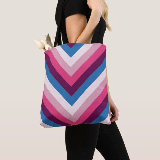 Deep Wine Chevron Tote Bag (Dichtbij)