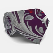 Deep Wine en Turquoise Paisley Stropdas (Opgerold)