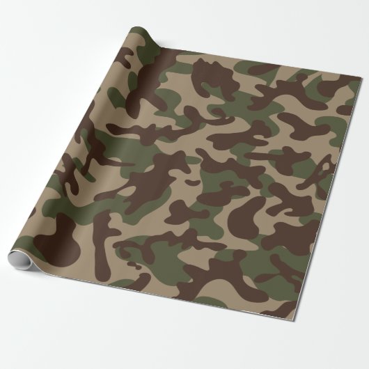 Deep Wood Camouflage Cadeaupapier (Uitgerold)