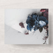 Deep Woodland Romance Bruiloft All In One Uitnodiging (Achterkant)