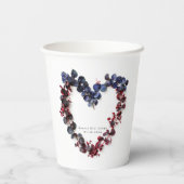 Deep Woodland Romance Bruiloft Papieren Bekers (Achterkant)