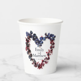 Deep Woodland Romance Bruiloft Papieren Bekers