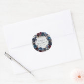 Deep Woodland Romance Bruiloft Ronde Sticker (Envelop)