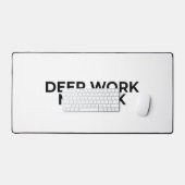 Deep Work No Luck Large Minimalist Typographic Bureaumat (Keyboard & Muis)