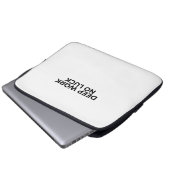 Deep Work No Luck Minimalist Typographic Laptop Sleeve (Voorkant onderkant)