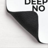 Deep Work No Luck Minimalist Typographic Mouse Pad Muismat (Hoek)