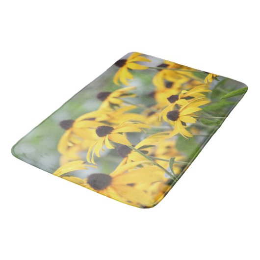 Deep Yellow Floral foto Badmat (Gekanteld)