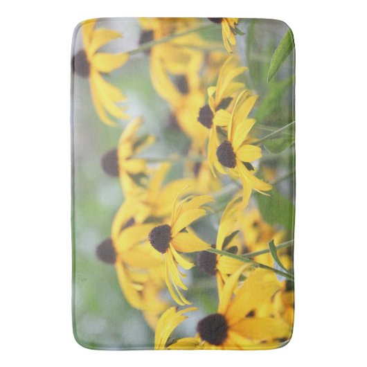 Deep Yellow Floral foto Badmat (Voorkant Verticaal)