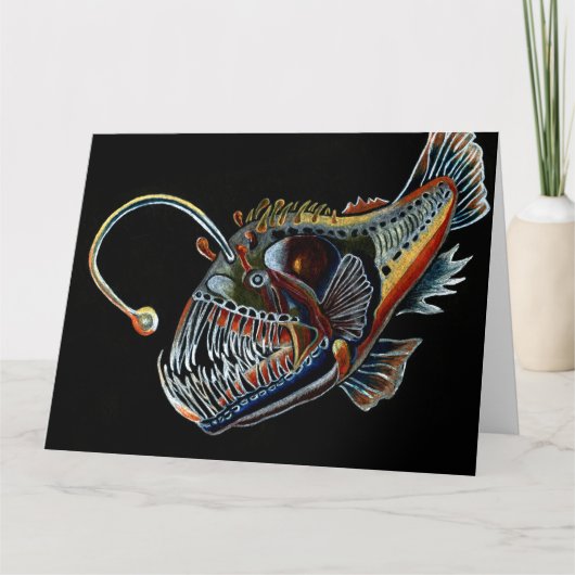 Deep Zee Angler Fish alle plaatsen wenskaart Kaart (Voorkant)