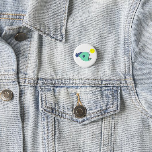 Deep Zee Anglerfish Badge Ronde Button 3,2 Cm (In situ)