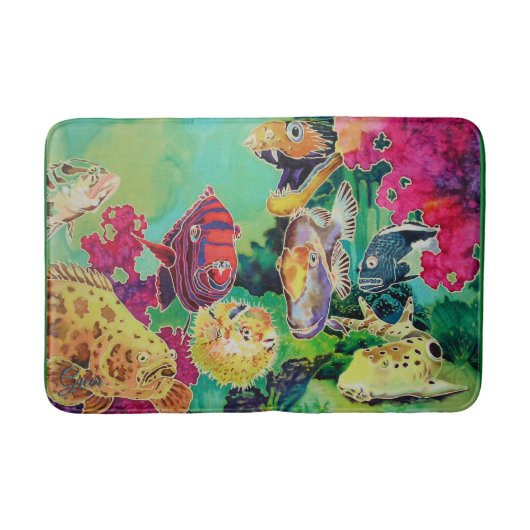Deep Zee Beauties Tropical Fish Rug Mat (Voorkant)
