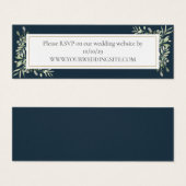 Deep Zee Blauw Groen Bruiloft Website RSVP Kaart (Voorkant /achterkant)