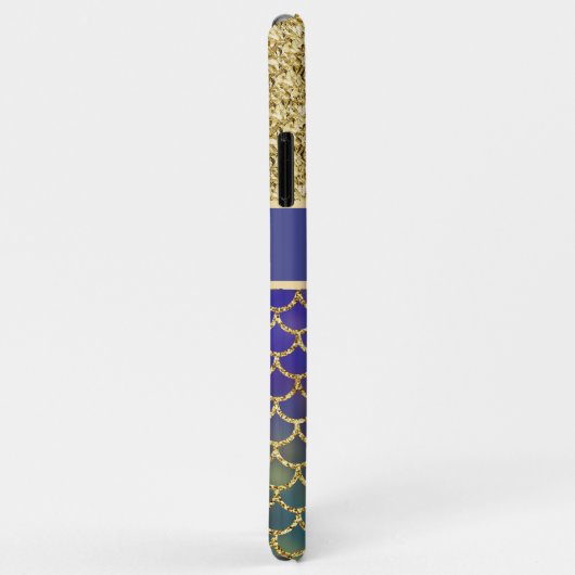 Deep Zee Blue Mermaid Scales Personalized Case-Mate iPhone Case (Achterkant/rechts)