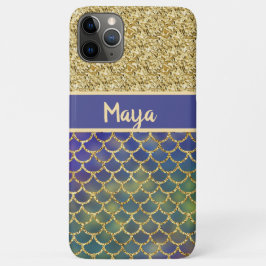 Deep Zee Blue Mermaid Scales Personalized Case-Mate iPhone Case
