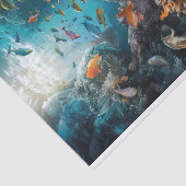 Deep Zee Coral Fantasy, Tropische onderwaterdromen Tissuepapier (Detail)