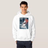 Deep Zee Deeper Littekens Grote Witte Haai Hoodie (Voorkant volledig)