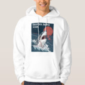 Deep Zee Deeper Littekens Grote Witte Haai Hoodie (Voorkant)
