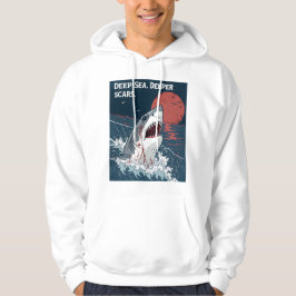 Deep Zee Deeper Littekens Grote Witte Haai Hoodie