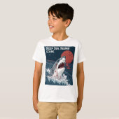 Deep Zee Deeper Littekens Grote Witte Haai T-shirt (Voorkant volledig)