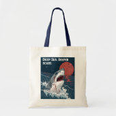 Deep Zee Deeper Littekens Grote Witte Haai Tote Bag (Voorkant)