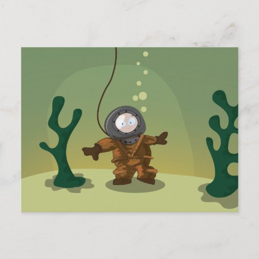 Deep Zee Diver Briefkaart (Voorkant)