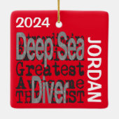 Deep Zee Diver Extraordinaire CUSTOM Keramisch Ornament (Achterkant)