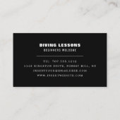 Deep Zee Diver Silhouette, duikinstructeur Visitekaartje (Achterkant)