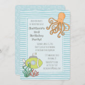 Deep Zee Diving Adventure Party Invitation Kaart (Voorkant / Achterkant)