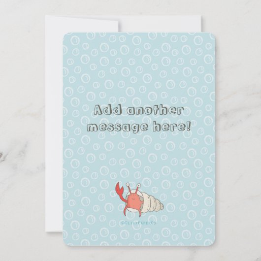 Deep Zee Diving Adventure Party Invitation Kaart (Achterkant)