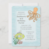 Deep Zee Diving Adventure Party Invitation Kaart (Voorkant)