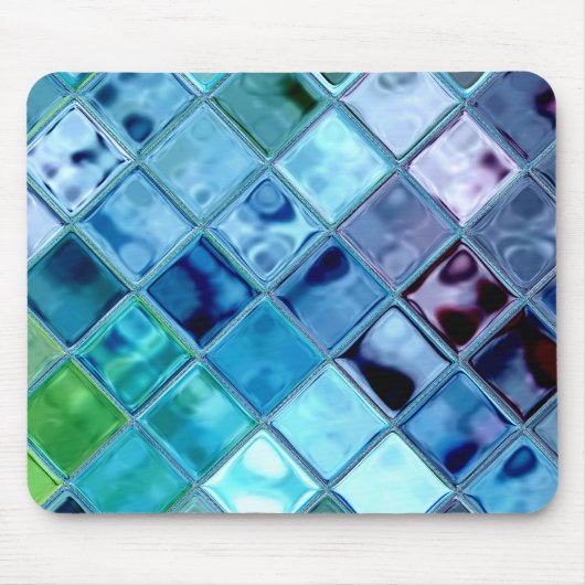 Deep Zee Dove Tile Mosaic Digital Art Mousepad Muismat (Voorkant)