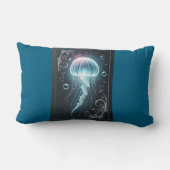 Deep Zee Elegance: Jellyfish Glow Design Kussen (Achterkant)