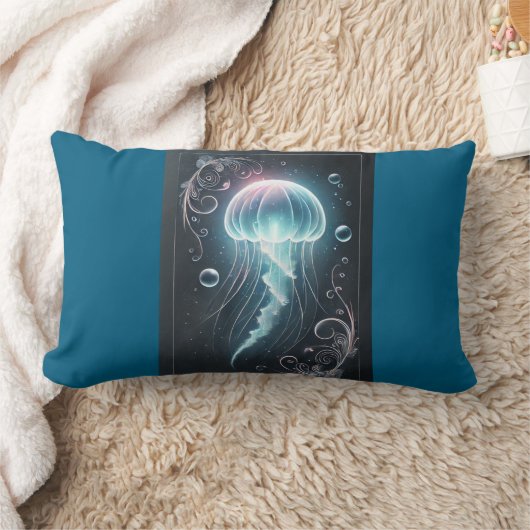 Deep Zee Elegance: Jellyfish Glow Design Kussen (Deken)