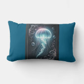 Deep Zee Elegance: Jellyfish Glow Design Kussen (Voorkant)